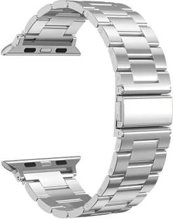 PREMBROTHERS Folding Clasp Lock, Chain Strap Compatible with Watch Series SE/6/7/5/4/3/2/1 Smart Watch Strap