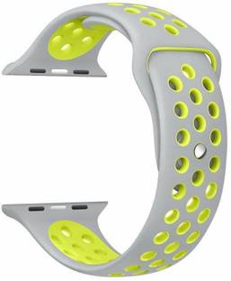 Slugabed Soft Silicone Sport 38mm/40mm Grey and Volt Air Hole Smart Watch Strap