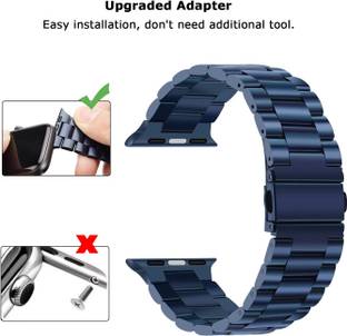 A CONNECT Z iWatch Strap Compatible for Apple Watch SE Series 7/6/5/4 (Blue) Smart Watch Strap