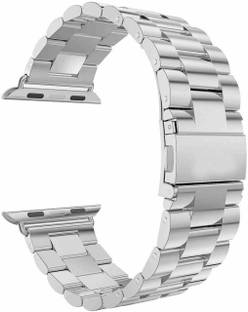 A CONNECT Z iWatch Strap Compatible for Apple Watch SE Series 7/6/5/4 (Silver) Smart Watch Strap