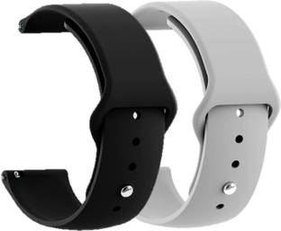 TECHWIND 20MM SILICON WATCH STRAP FOR SAM GALAXY WATCH ACTIVE/ACTIVE 2/LTE (42MM)/AMAZFIT GTS/BIP LITE/HUAWEI GT2/MANY OTHER 20 MM WATCHES (COMBO PACK OF 2) Smart Watch Strap