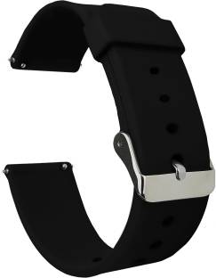 ACM Watch Strap Silicone Belt 20mm for Defy Space (Casual Classic Band Black) Smart Watch Strap