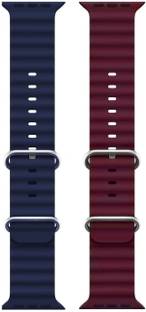 BLACK LOVIES Ocean Smart Watch Strap Belt for Ultra Watch 49 mm, Series 8 / 7 45 mm, Series 6 / 5 / 4 44 mm, Series 3 / 2 / 1 42 mm, T800 Ultra, Watch 8 Ultra, i8 Pro Max, W26, T800 Smart Watch Strap
