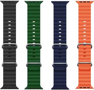 BLACK LOVIES Ocean Smart Watch Strap Belt for Ultra Watch 49 mm, Series 8 / 7 45 mm, Series 6 / 5 / 4 44 mm, Series 3 / 2 / 1 42 mm, T800 Ultra, Watch 8 Ultra, i8 Pro Max, W26, T800 Smart Watch Strap