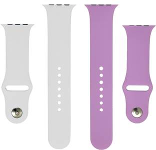 BLACK LOVIES Watch Strap Compatible with 44mm, Soft Silicone Belt Sport Wristbands Smart Watch Band for iWatch Series SE 6/5/4/3/2/1 (PACK OF 2) Smart Watch Strap (BLACK- WHITE) Smart Watch Strap