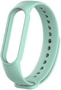 PORTLIX BEST BUY SOFT SILICON BAND BRACELET STRAP COMPATIBLE WITH XIAOMI MI BAND 5 AND XIAOMI MI BAND 6 (NOT FOR MI BAND 4/3/2) (WATCH NOT INCLUDED) (MODEL 2020/2021) (CYAN) Smart Band Strap