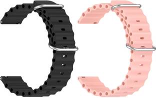 AOnes Pack of 2 Ocean Silicone Watch Bands for Noise Colorfit Cadet Watch Band Smart Watch Strap