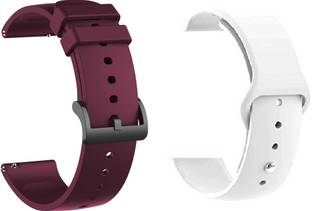 PUNAK 22MM Silicon Smartwatch Band Straps Pack of 2 Smart Watch Strap