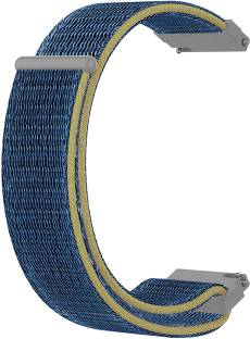 ACM Watch Strap Nylon Loop for Fire-Boltt Cobra Bsw086 Smartwatch Belt Blue Smart Watch Strap