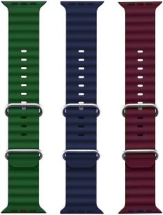 BLACK LOVIES Ocean Smart Watch Strap Belt for Ultra Watch 49 mm, Series 8 / 7 45 mm, Series 6 / 5 / 4 44 mm, Series 3 / 2 / 1 42 mm, T800 Ultra, Watch 8 Ultra, i8 Pro Max, W26, S8 Ultra, Smart Watch Strap