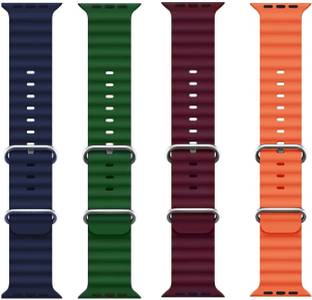 PUNAK Ocean Smart Watch Strap Belt for Ultra Watch 49 mm, Series 8 / 7 45 mm, Series 6 / 5 / 4 44 mm, Series 3 / 2 / 1 42 mm, T800 Ultra, Watch 8 Ultra, i8 Pro Max, W26, T800. Smart Watch Strap