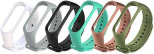 TECHWIND Smart Band Strap For MI BAND M4 & M3 (Not For M2) Set of 6 Pcs Smart Band Strap