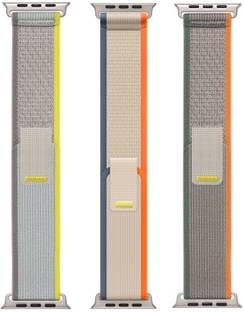 BLACK LOVIES Nylon Trail Loop Smart Watch Strap Belt for Ultra Watch 49 mm, Series 8 / 7 45 mm, Series 6 / 5 / 4 44 mm, Series 3 / 2 / 1 42 mm, T800 Ultra, Watch 8 Ultra, i8 Pro Max, W26, T800 Smart Watch Strap