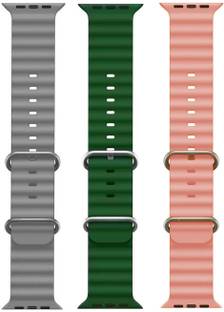BLACK LOVIES Ocean Smart Watch Strap Belt for Ultra Watch 49 mm, Series 8 / 7 45 mm, Series 6 / 5 / 4 44 mm, Series 3 / 2 / 1 42 mm, T800 Ultra, Watch 8 Ultra, i8 Pro Max, W26, S8 Ultra, Smart Watch Strap
