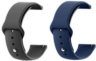 BLACK LOVIES 22 mm Soft Silicon Smartwatch Band Straps Belt Smart Watch Strap