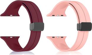 BLACK LOVIES Soft Silicon Magnetic Smart Watch Strap Belt for Ultra Watch 49 mm, Series 8 / 7 45 mm, Series 6 / 5 / 4 44 mm, Series 3 / 2 / 1 42 mm, T800 Ultra, Watch 8 Ultra, i8 Pro Max, W26, T800 Smart Watch Strap