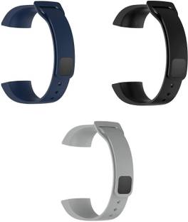 UNQT 3 Pack Band Strap for Mi Band 4C/ Redmi Band (Black/Blue/Grey) Smart Band Strap