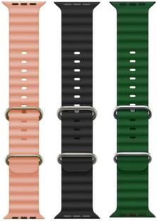 Antoj Smart Watch strap for T800, T900, T10, I8 pro,I7 pro, S8 ultra, watch 8, Watch 9 of size 49mm 45mm 44mm 42mm()Pink, black, green Smart Watch Strap