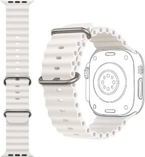 BLACK LOVIES SOFT SILICON OCEAN SPORT LOOP BELT FOR T800 ULTRA Smart Watch Strap