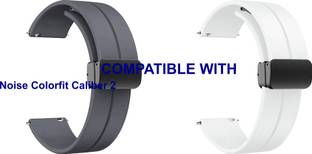 ACM WSM19G22GYWT2875 Pack of 2 Watch Strap Magnetic Clasp 22mm for Noise Colorfit Caliber 2 Smartwatch...