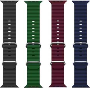 PUNAK Ocean Smart Watch Strap Belt for Ultra Watch 49 mm, Series 8 / 7 45 mm, Series 6 / 5 / 4 44 mm, Series 3 / 2 / 1 42 mm, T800 Ultra, Watch 8 Ultra, i8 Pro Max, W26, T800. Smart Watch Strap