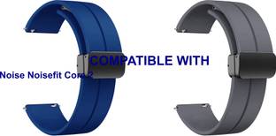 ACM WSM19G22DBLGY2796 Pack of 2 Watch Strap Magnetic Clasp 22mm for Noise Noisefit Core 2 Smartwatch (...