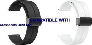 ACM WSM19G22BKWT2701 Pack of 2 Watch Strap Magnetic Clasp 22mm for Crossbeats Orbit Styl Smartwatch (B...