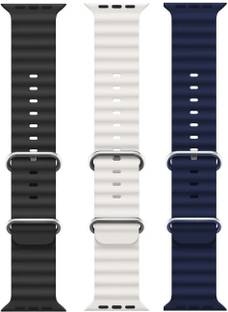 BLACK LOVIES Ocean Smart Watch Strap Belt for Ultra Watch 49 mm, Series 8 / 7 45 mm, Series 6 / 5 / 4 44 mm, Series 3 / 2 / 1 42 mm, T800 Ultra, Watch 8 Ultra, i8 Pro Max, W26, S8 Ultra, Smart Watch Strap
