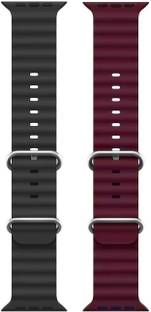 PUNAK Ocean Smart Watch Strap Belt for Ultra Watch 49 mm, Series 8 / 7 45 mm, Series 6 / 5 / 4 44 mm, Series 3 / 2 / 1 42 mm, T800 Ultra, Watch 8 Ultra, i8 Pro Max, W26, T800. Smart Watch Strap