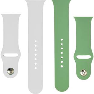 BLACK LOVIES Watch Strap Compatible with Apple Watch Straps 42mm 44mm, Soft Silicone Belt Sport Wristbands Smart Watch Band for iWatch Series SE 6/5/4/3/2/1 (PACK OF 2) Smart Watch Strap (BLACK- WHITE) Smart Watch Strap