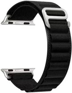 Geo SPORTS Alpine Loop Nylon Bands/Straps Compatible with Watch 49mm 45mm 44mm 42mm Men & Women, Adjustable Strap with Metal G-Hook Premium Strap in black for iWatch Ultra Series SE 8 7 6 5 4 3 2 1 (Only Alpine Loop Strap for Apple iWatch, Watch NOT Included) Smart Watch Strap
