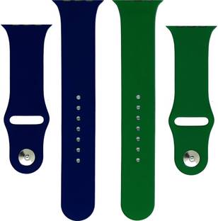 BLACK LOVIES Watch Strap Compatible with Apple Watch Straps 42mm 44mm, Soft Silicone Belt Sport Wristbands Smart Watch Band for iWatch Series SE 6/5/4/3/2/1 (PACK OF 2) Smart Watch Strap (BLACK- WHITE) Smart Watch Strap