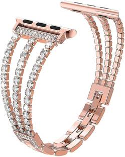 Oboe 41mm Diamond Bling Chain Bracelet for Apple Watch iWatch Series 8 7 6 5 4 3 2 SE Smart Watch Strap
