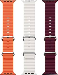 BLACK LOVIES Ocean Smart Watch Strap Belt for Ultra Watch 49 mm, Series 8 / 7 45 mm, Series 6 / 5 / 4 44 mm, Series 3 / 2 / 1 42 mm, T800 Ultra, Watch 8 Ultra, i8 Pro Max, W26, S8 Ultra, Smart Watch Strap