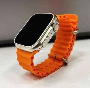 Poy Sian Ultra New Series Ultra Smart Watch Ultra Smartwatch Men Women Bluetooth Call Waterproof Wireless Charging HD Screen (Orange) Smart Band Strap