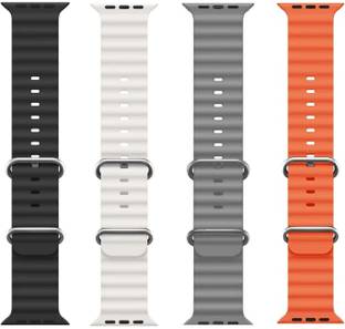 PUNAK Ocean Smart Watch Strap Belt for Ultra Watch 49 mm, Series 8 / 7 45 mm, Series 6 / 5 / 4 44 mm, Series 3 / 2 / 1 42 mm, T800 Ultra, Watch 8 Ultra, i8 Pro Max, W26, T800. Smart Watch Strap