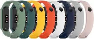 Asotai Adjustable Xiaomi Mi Band 5 &Mi Band 6 Watch Strap Silicone Set of 8(Only strap) Smart Band Strap