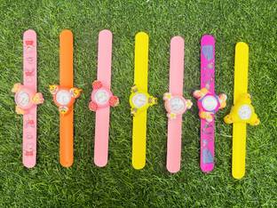 Paaroots 1Pcs Kids Cute Cartoons Unicorn,Princess,Pig,Spinner Watch Slap Band Slap Bracelet, Silicon Wrist Band, Friendship Band, Cartoon Spinner Slap Band Return Gifts For Kids Smart Band Strap