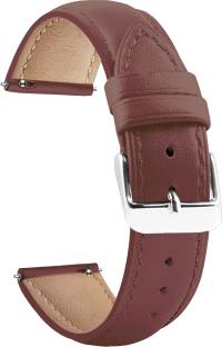 ACM Watch Strap Leather Belt for Boat Lunar Connect Smartwatch Band Brown Smart Watch Strap