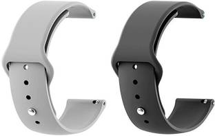 PUNAK 22MM Silicon Smartwatch Band Straps Pack of 2 Smart Watch Strap