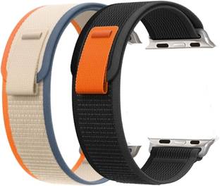 DARKFIT Trail Loop Band/Strap Compatible with Watch 49mm 46mm 45mm 44mm 42mm, Adjustable Velcro Premium Strap for iWatch Ultra & Ultra 2 Series SE 10 9 8 7 6 5 4 3 2 1. (Only 2 Pcs Trail Loop Strap, Watch NOT Included) Smart Watch Strap