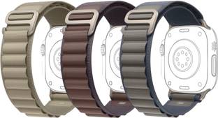 onefit Alpine Loop Strap Nylon Watch Band for Apple Watch 42mm/44mm/45mm/49mm (Only Alpine Loop, Watch NOT Included) Pack of 3 Smart Watch Strap