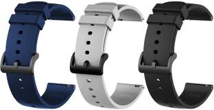 BLACK LOVIES 22 MM SILICON (PACK OF 3) Smart Watch Strap