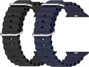 Firetook Ocean Strap Loop Nylon Bands/Straps Compatible with Watch T55/T550 W26, 49mm 45mm 44mm 42mm Men & Women, Adjustable Strap with Metal G-Hook Premium Strap for iWatch Ultra Series SE 8 7 6 5 4 3 2 1 Smart Watch Strap Smart Watch Strap