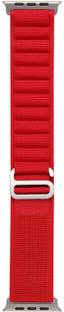 ABSOLUTE LIFESTYLE Alpine Loop Nylon Bands/Straps Compatible with Watch 49mm 45mm 44mm 42mm Men & Women, Adjustable Strap with Metal G-Hook Premium Red Strap for iWatch Ultra Series SE 8 7 6 5 4 3 2 1 (Only Alpine Loop Strap, Watch NOT Included) Smart Watch Strap