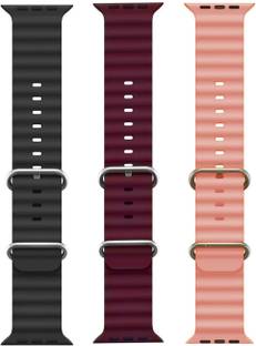 BLACK LOVIES Ocean Smart Watch Strap Belt for Ultra Watch 49 mm, Series 8 / 7 45 mm, Series 6 / 5 / 4 44 mm, Series 3 / 2 / 1 42 mm, T800 Ultra, Watch 8 Ultra, i8 Pro Max, W26, S8 Ultra, Smart Watch Strap