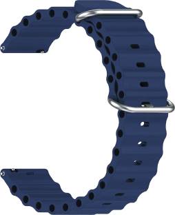 ACM Watch Strap Silicone Smart for Fire-Boltt Shark Bsw119 Smartwatch Belt Dark Blue Smart Watch Strap