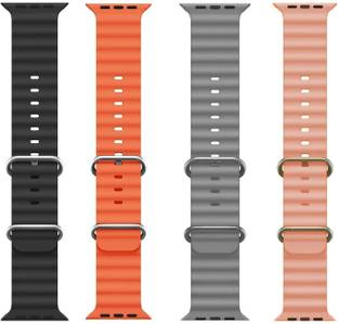 PUNAK Ocean Smart Watch Strap Belt for Ultra Watch 49 mm, Series 8 / 7 45 mm, Series 6 / 5 / 4 44 mm, Series 3 / 2 / 1 42 mm, T800 Ultra, Watch 8 Ultra, i8 Pro Max, W26, T800. Smart Watch Strap