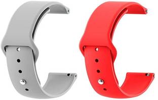 PUNAK 22MM Silicon Smartwatch Band Straps Pack of 2 Smart Watch Strap