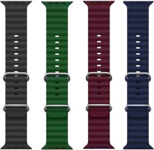 BLACK LOVIES Ocean Smart Watch Strap Belt for Ultra Watch 49 mm, Series 8 / 7 45 mm, Series 6 / 5 / 4 44 mm, Series 3 / 2 / 1 42 mm, T800 Ultra, Watch 8 Ultra, i8 Pro Max, W26, T800 Smart Watch Strap